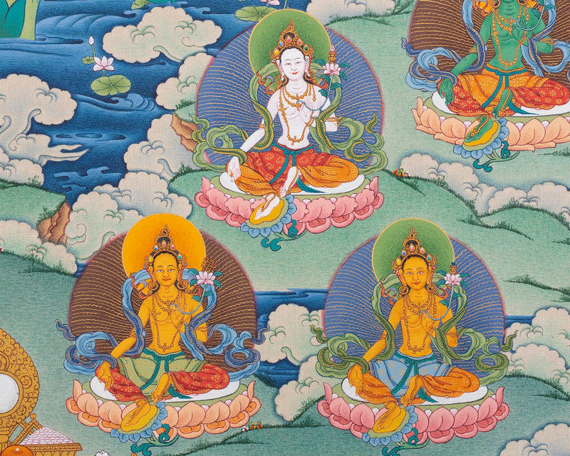 21 Tara Thangka | Dolma Female Buddha | Orgyen Chokgyur Dechen Lingpa Tradition
