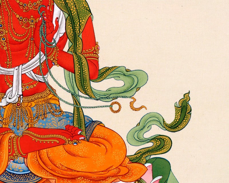 Red Tara Thangka | Tibetan Bodhisattva painting