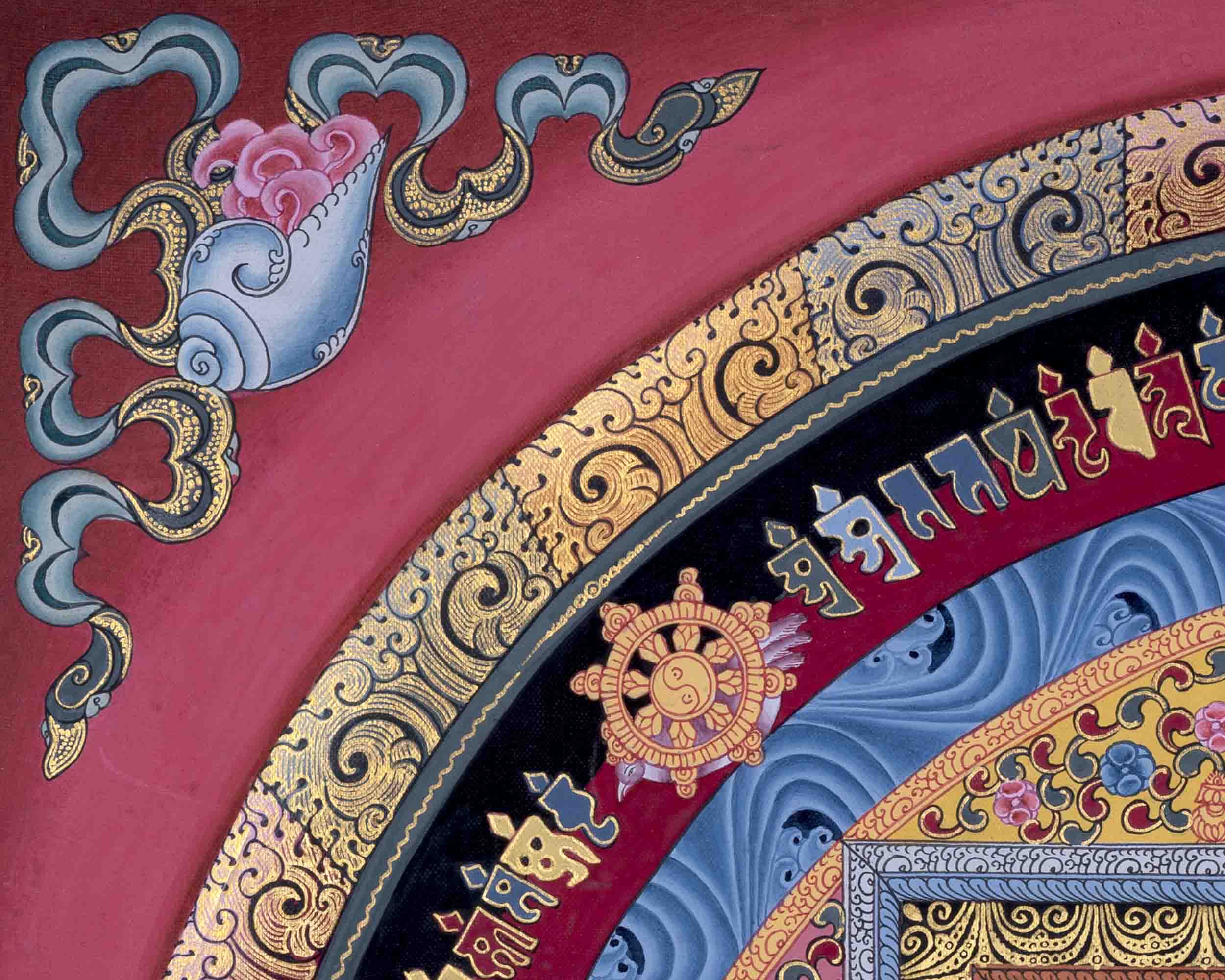Kalachakra Mandala Thangka | Mindfulness Meditation Object | Wall Decors