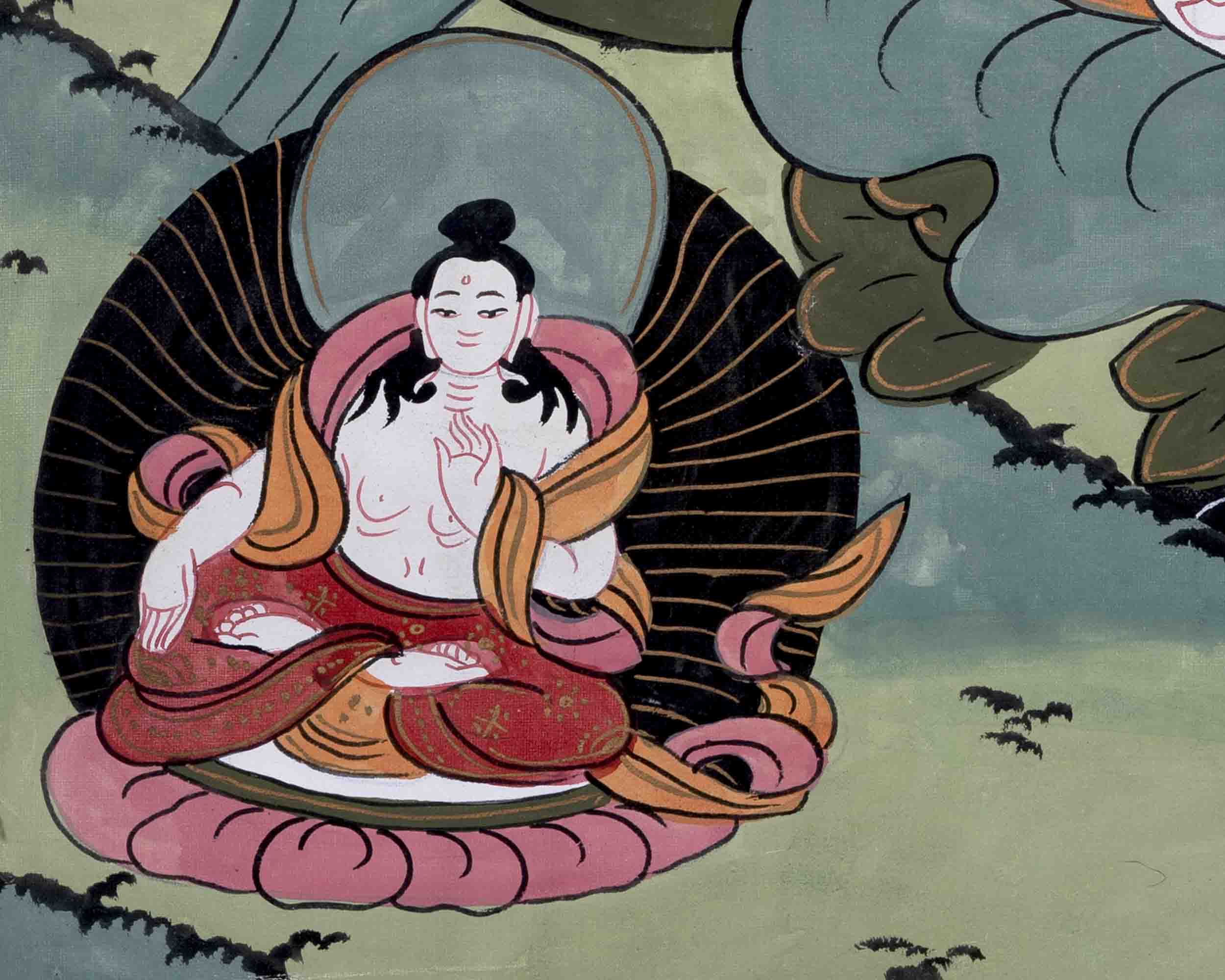 Basundhara Devi Art | Religious Buddhist Thangka | Wall Decors