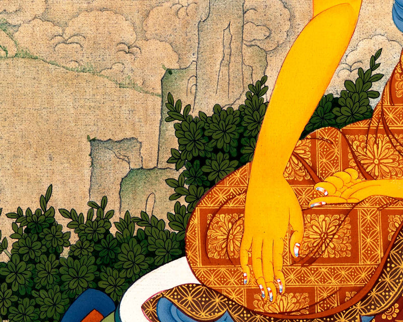 Shakyamuni Buddha Thangka | Traditional Karma Gadri Art