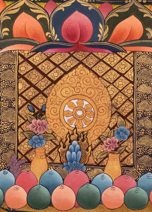 Bhaisajyaguru Thangka | Medicine Buddha | Religious Buddhist Painting