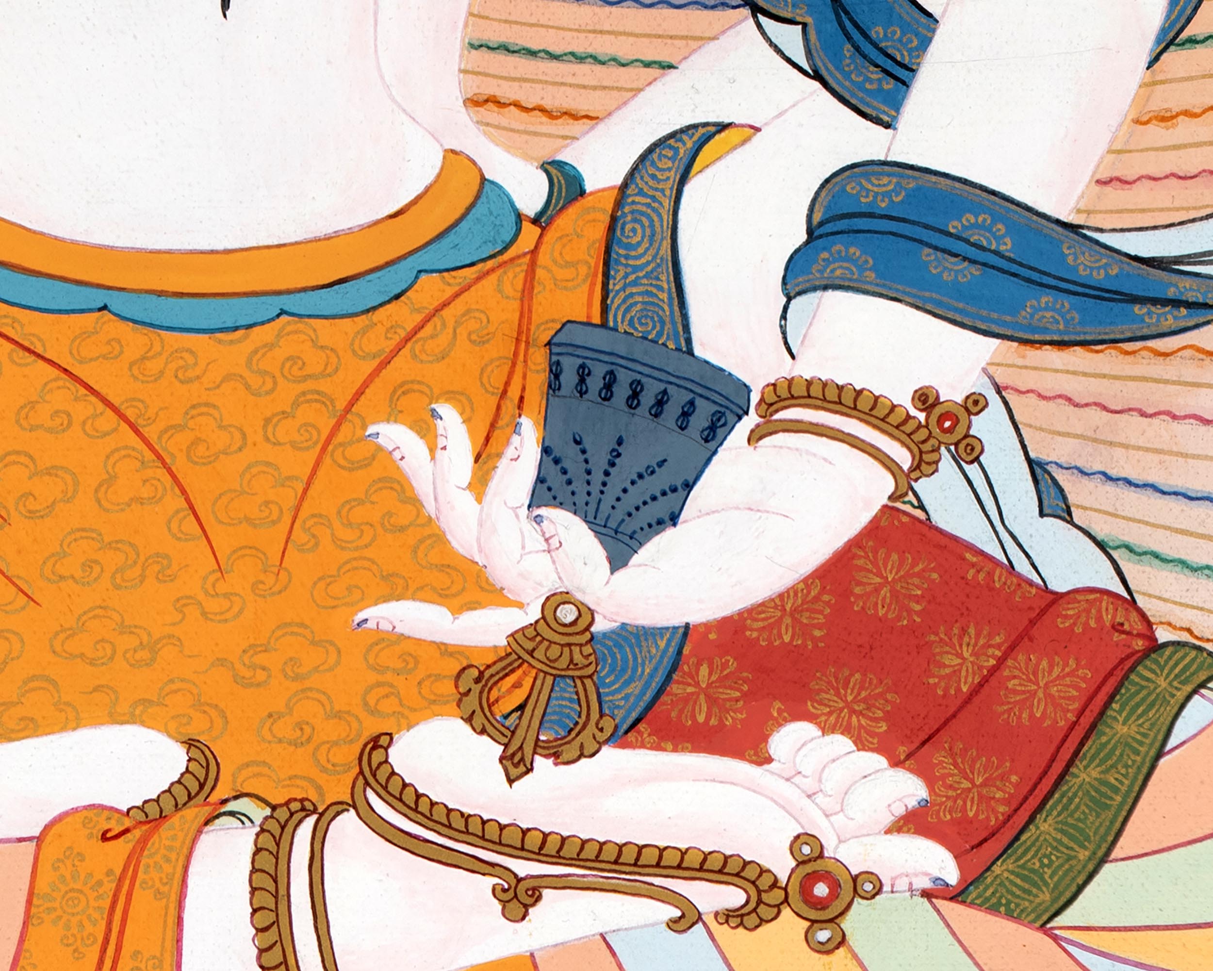 Vajrasattva And Consort | Yab Yum Thangka | Buddhist Deity