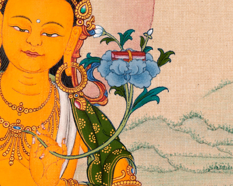 Manjushri Thangka | Traditional Bodhisattva Art
