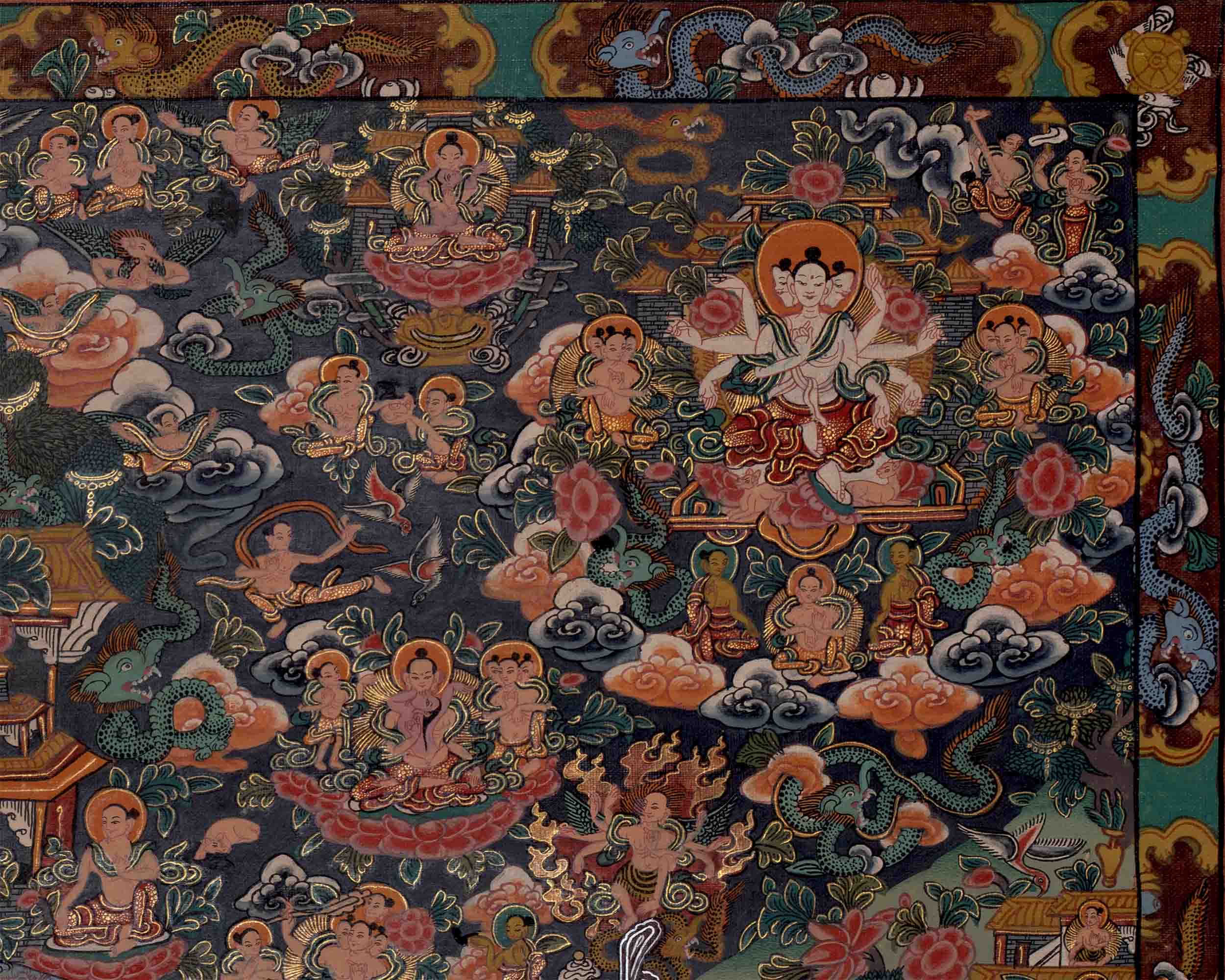 1000 armed Lokeshvara Thangka | Wall Decoration Painting
