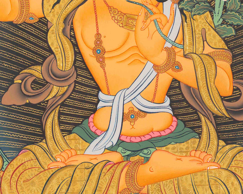 Manjushree Thangka Painting | Bodhisattva Of Wisdom | Religious Decors