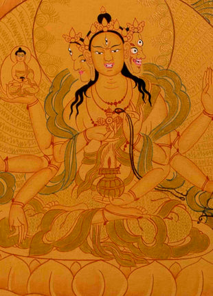 White Tara Thangka Painting | Meditation Canvas Art