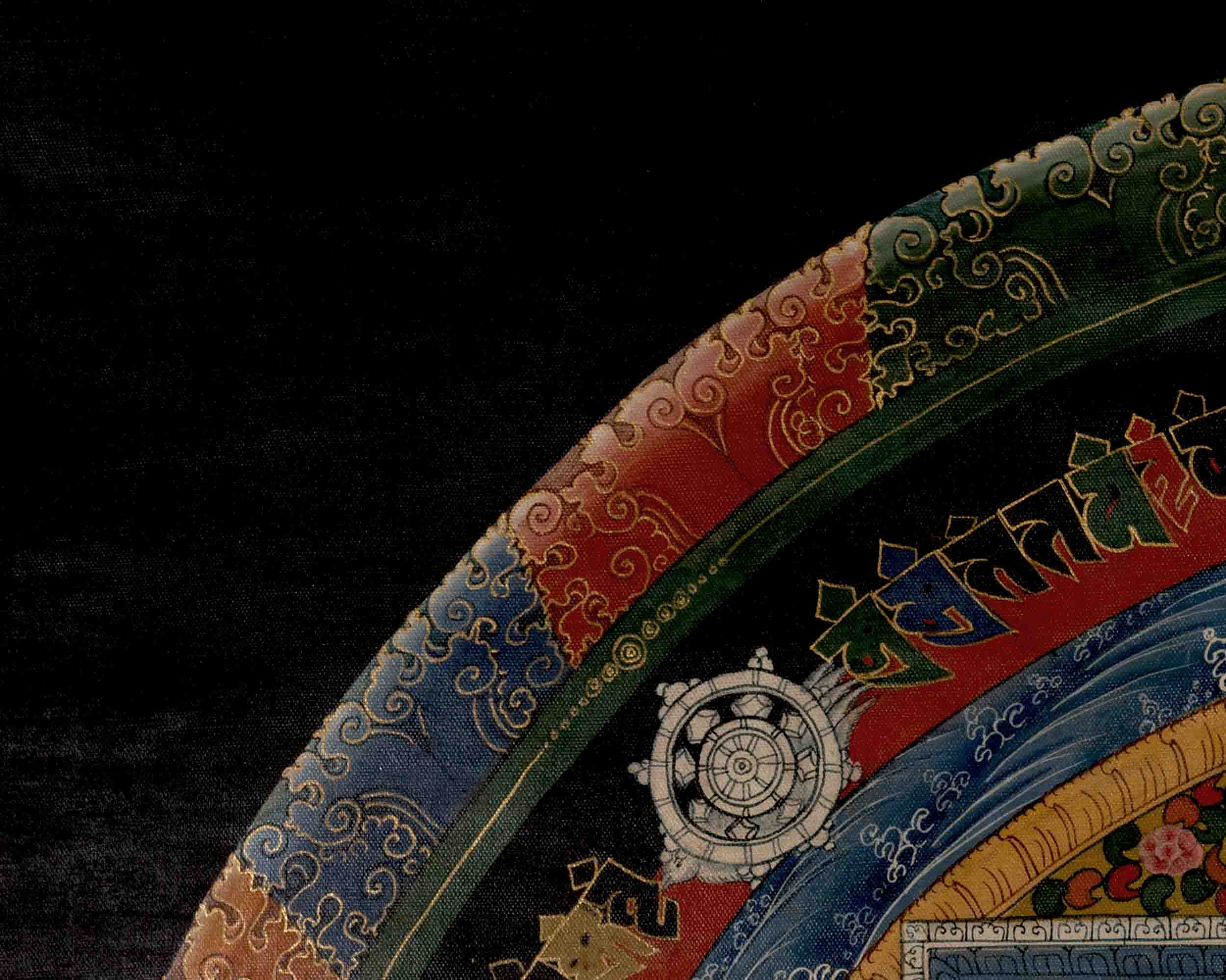 Kalachakra Mandala | Traditional Tibetan Thangka | Religious Wall Decors