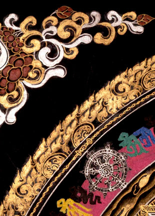 Kalachakra Mandala Thangka | Full 24K Gold Style Art | Religious Wall Decors