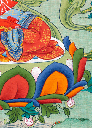 Red Chenrezig Thangka | Gyalwa Gyatso | Meditational Deity | Karma Kagyu Lineage