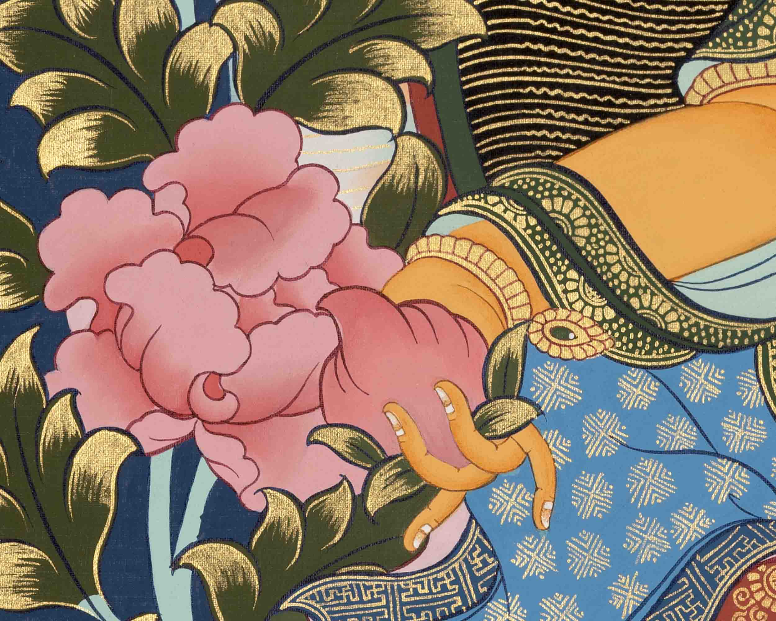 Dzambala Kubera Thangka | Buddhist Wealth Deity | Wall Decors