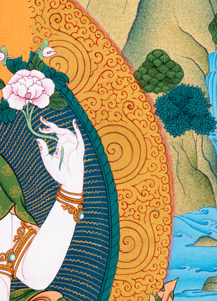 Avalokiteshvara Thangka | Tibetan Bodhisattva Art