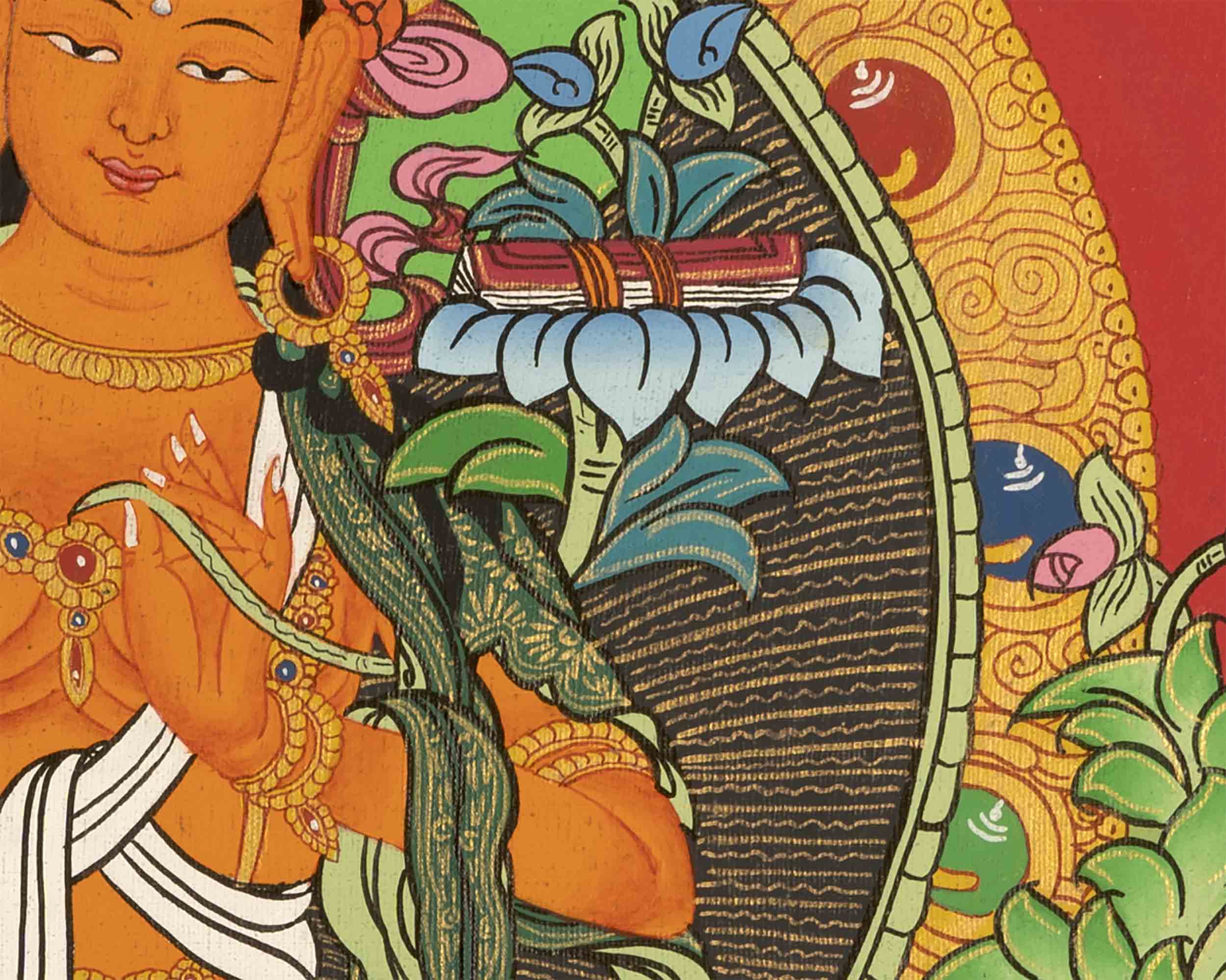 Bodhisattva Manjushree Thangka | Wall Decors
