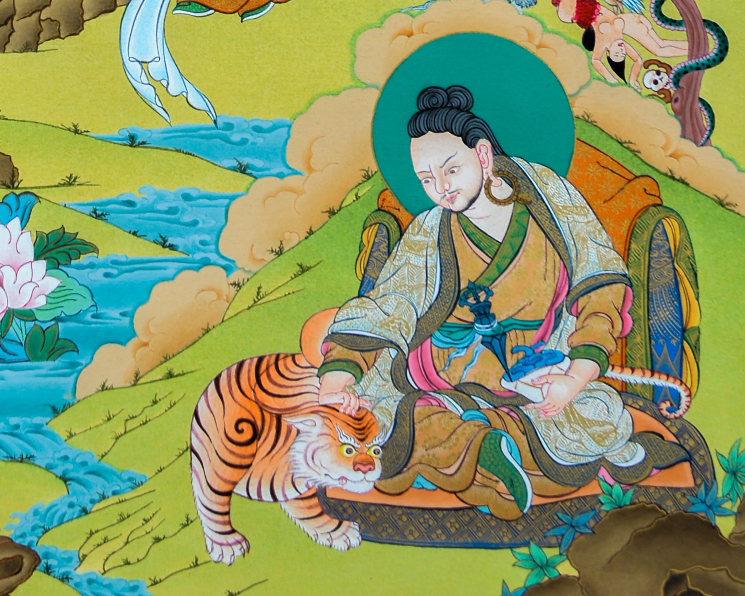 Loden Chogse Thangka | Guru Rinpoche Manifestation | Traditional Hand Painted Art