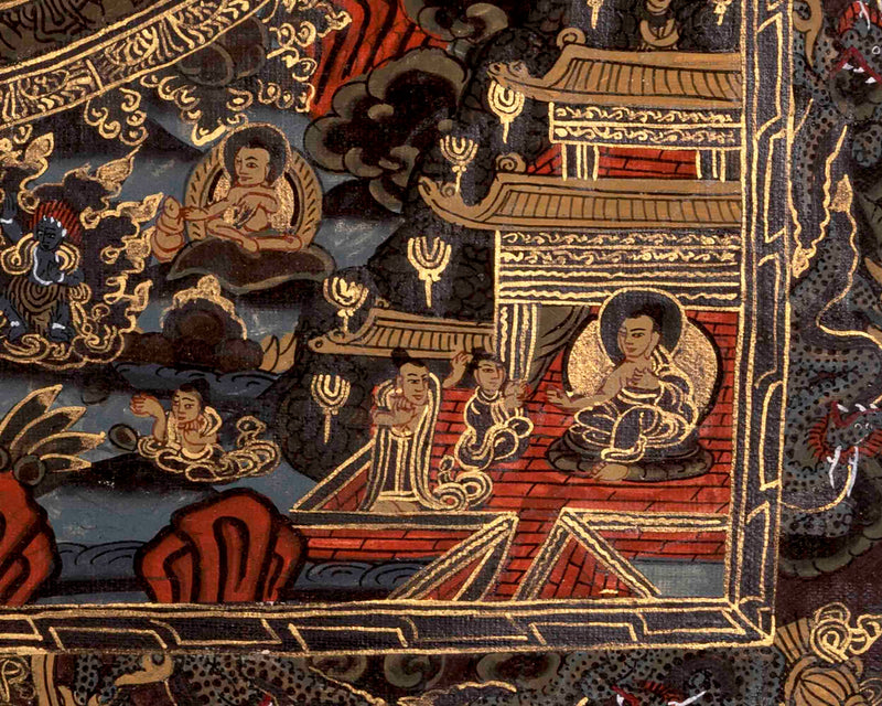 Vintage Shakyamuni Buddha Mandala  | Wall Decoration Painting