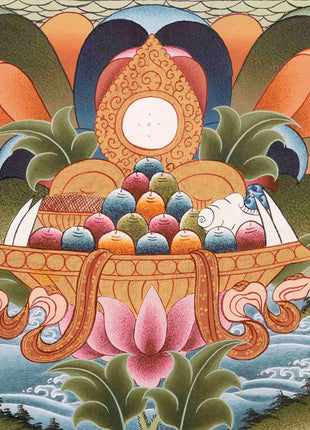 Avalokiteshvara Chengrezig | Wall Hanging Yoga Canvas Thangka