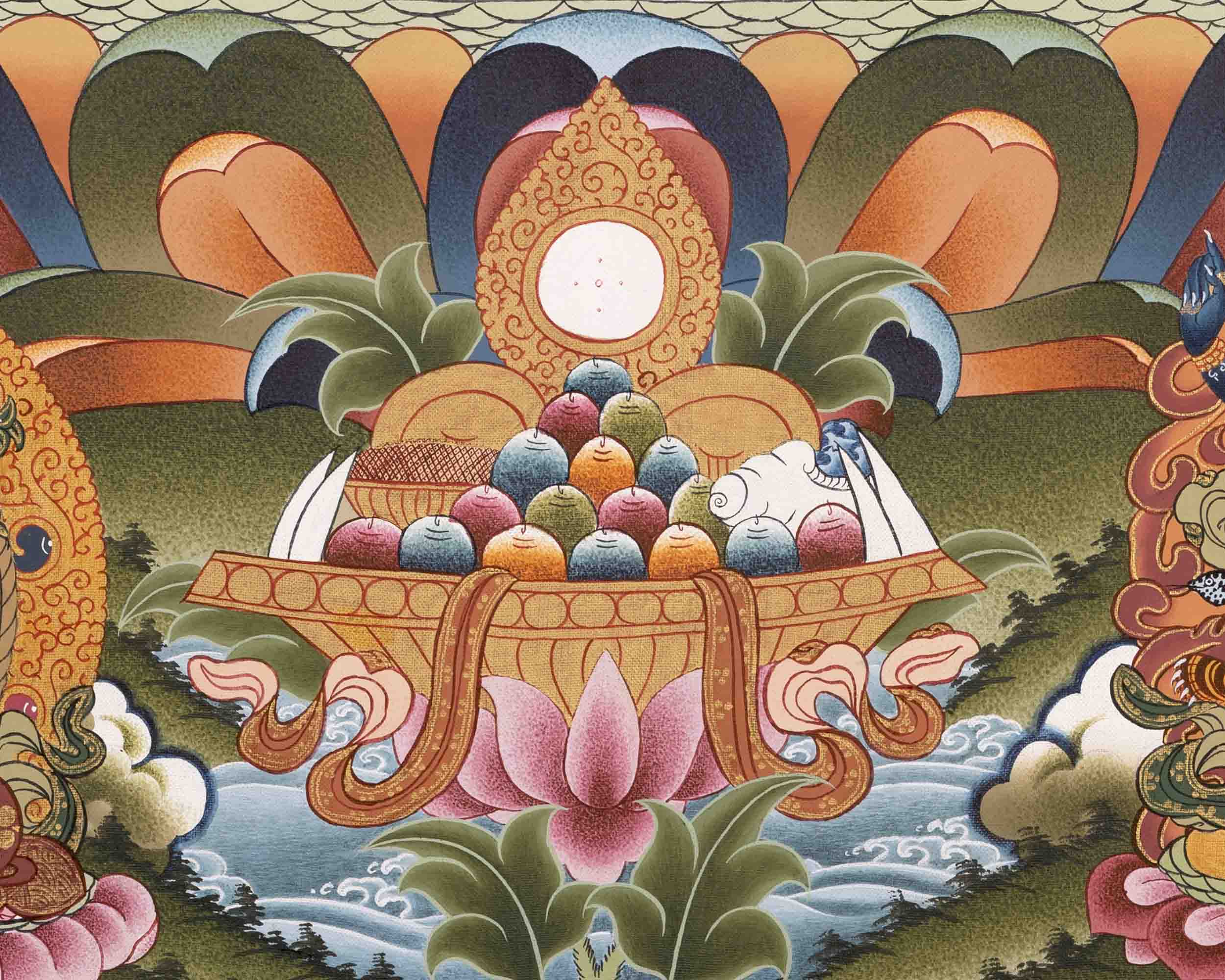 Avalokiteshvara Chengrezig | Wall Hanging Yoga Canvas Thangka