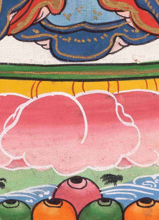 Vintage Avalokitesvara Chengrezig Thangka | Wall Decor Painting