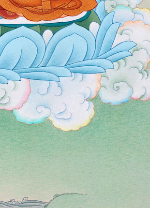 Shakyamuni Buddha Wall Art Decor Thangka Painting | Tibeta Himalayan Thangka Art On Cotton Canvas