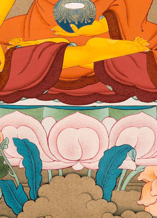Traditional Buddha Shakyamuni Thangka | Tibetan Karma Gadri Art