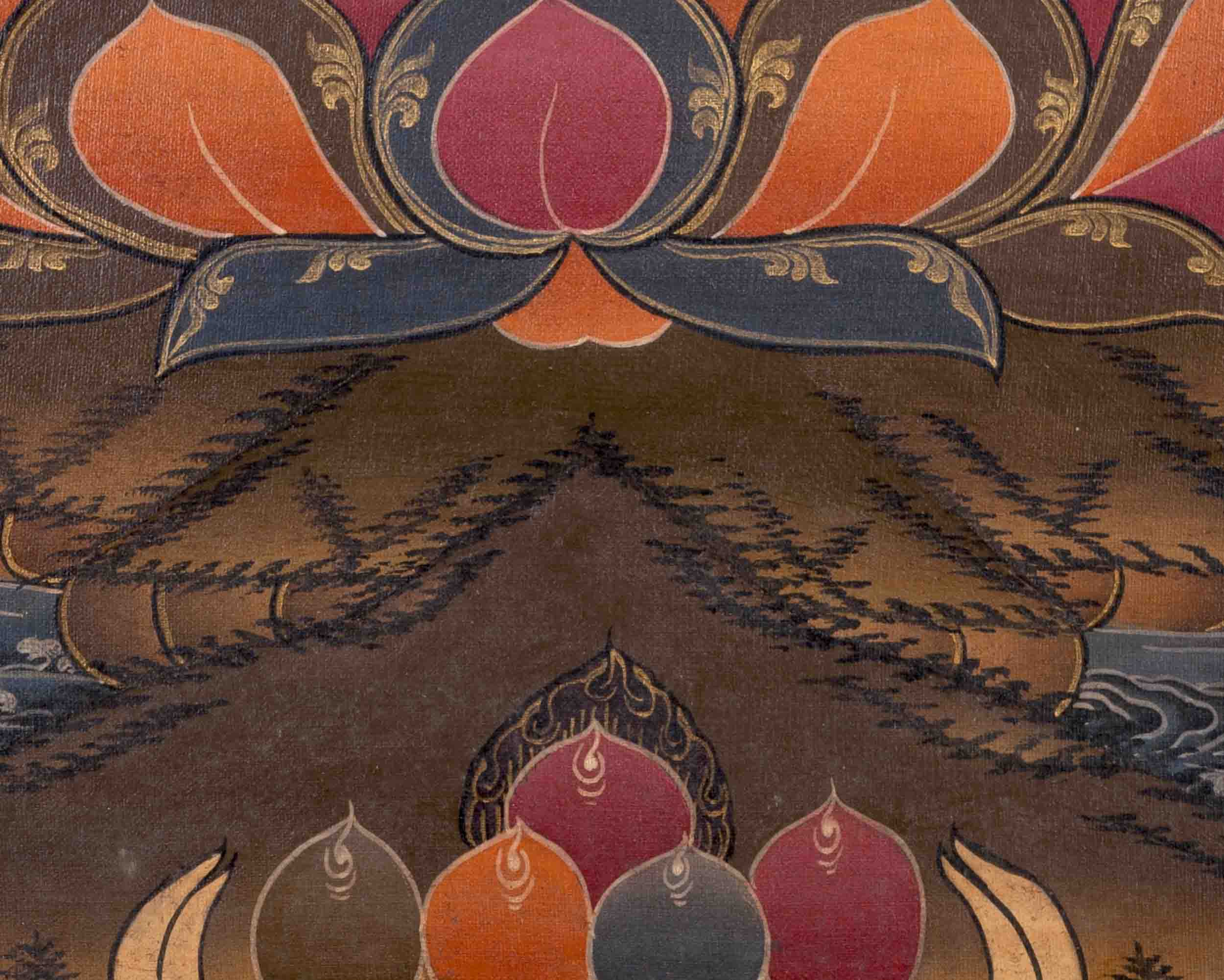 Shakyamuni Buddha Tibetan Thangka | Religious Buddhist Art | Wall Decors
