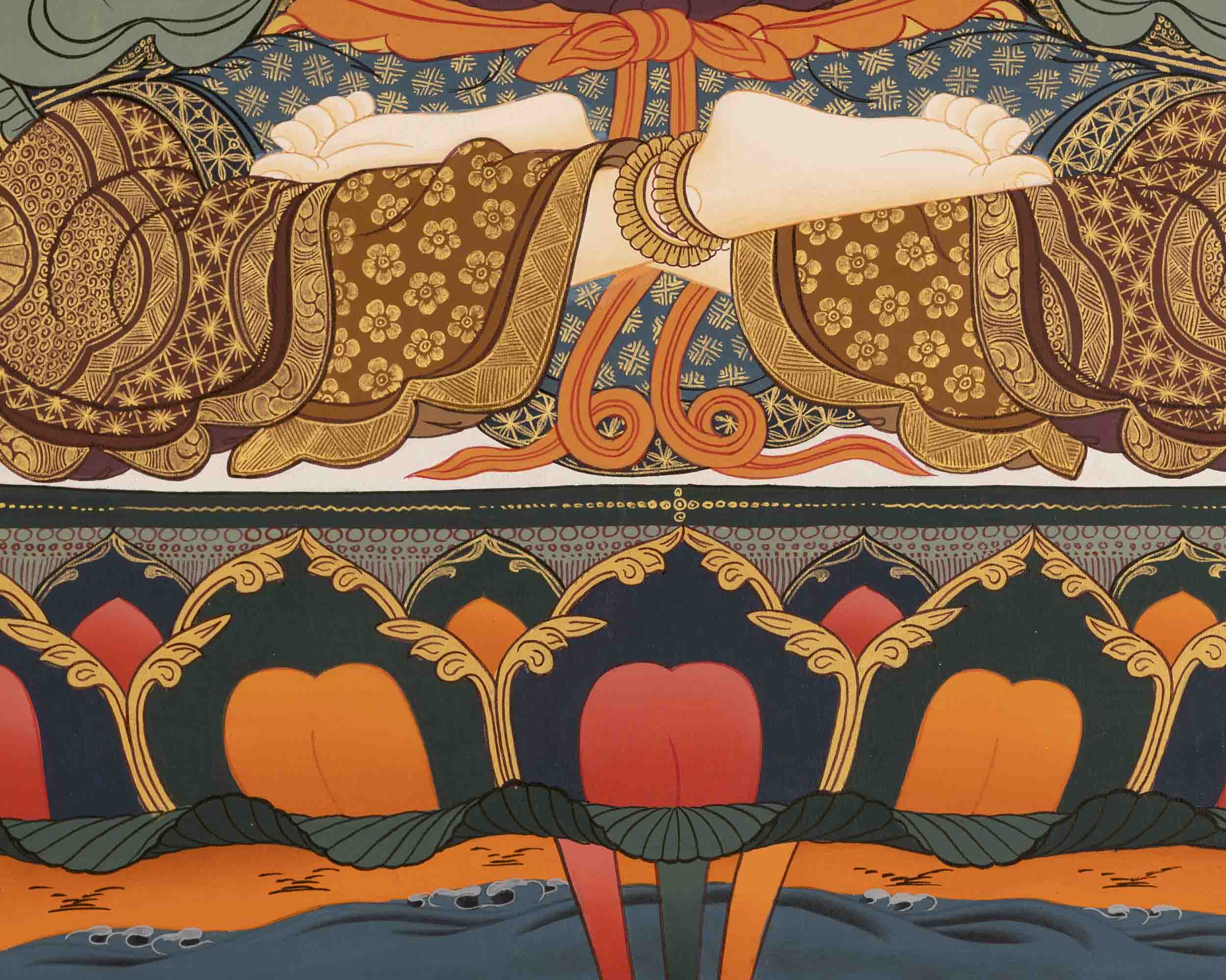 Avalokiteshvara Chengrezig Thangka | Yoga Meditation Canvas Art