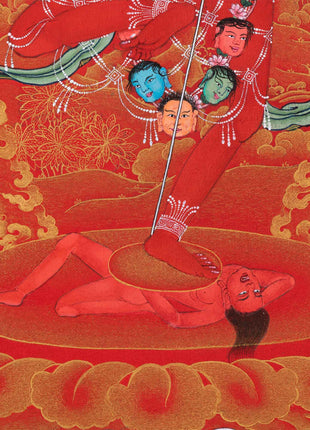 Tibetan Buddhist Thangka Of Dakini Vajravarahi | Buddist Dakini Thangka For Meditation
