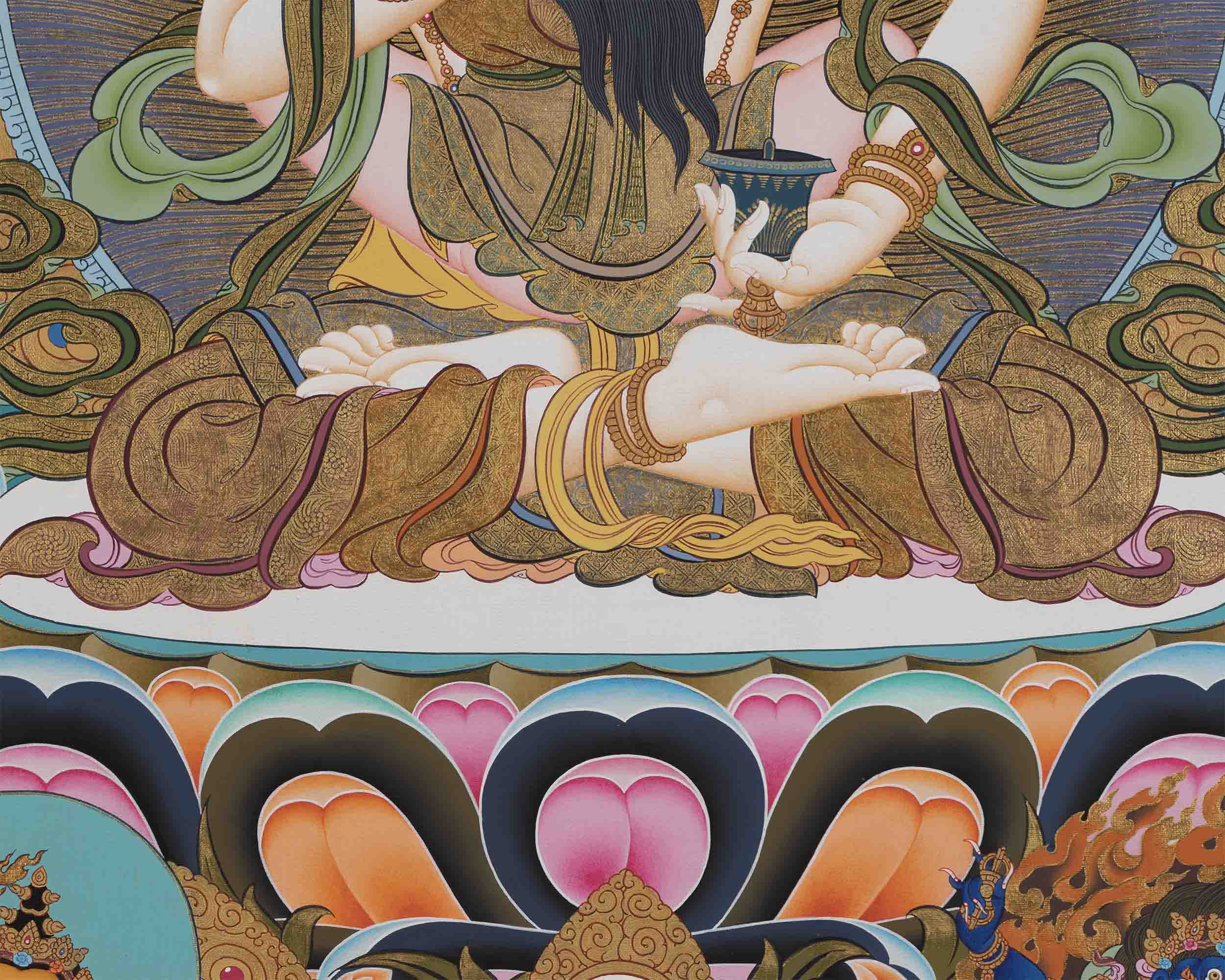 Dorje Sempa Print | Vajrasattva Thangka Print | Wall Decorations