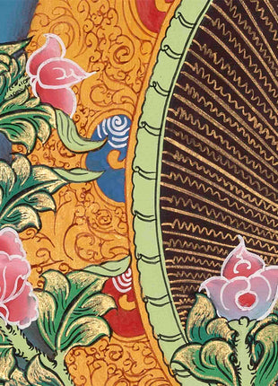 Thangka Of Medicine Buddha | 5 Dhyani Buddha | Religious Wall Decor