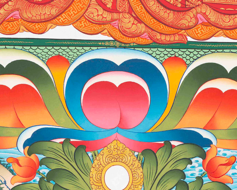 Shakyamuni Buddha Thangka | Religious Buddhist Paint | Wall Decors