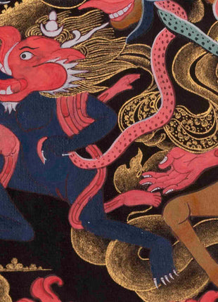 Palden Lhamo | Traditional Tibetan Thangka | Religious Wall Decors
