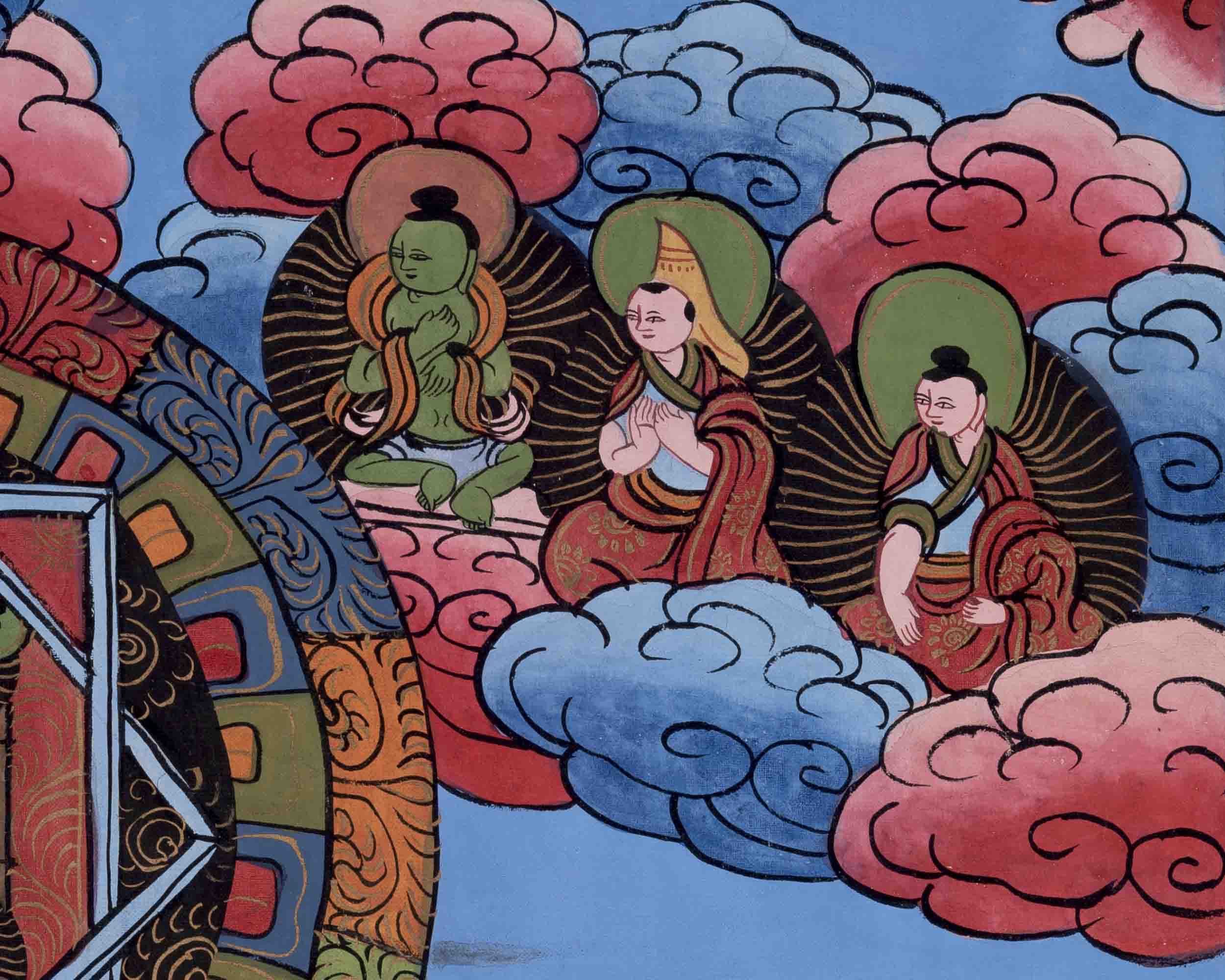 Three Mandala Thangka | Religious Buddhist Painting | Wall Decors