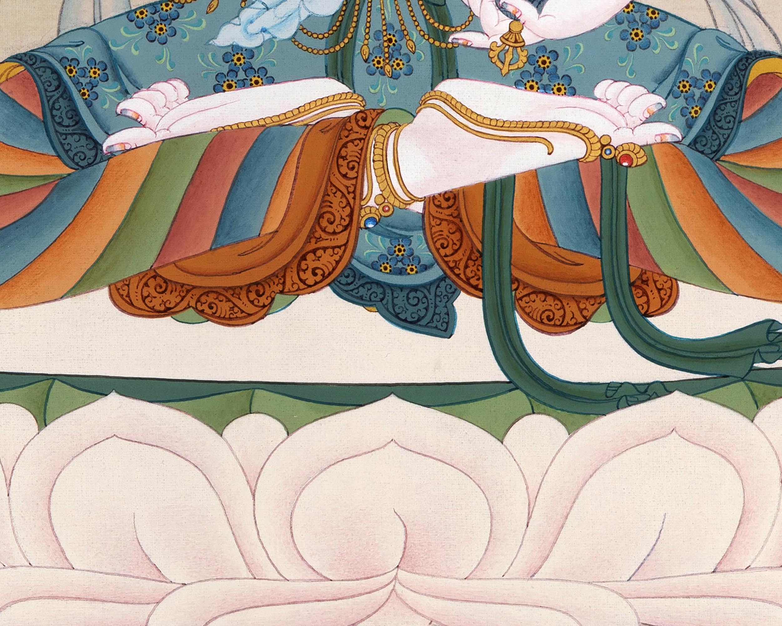 Vajrasattva Thangka | Tibetan Bodhisattva Art