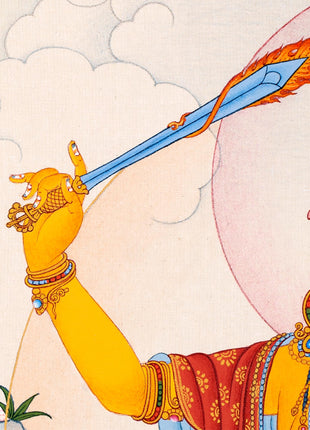 Manjushri Thangka Painting | Tibetan Buddhist Painting