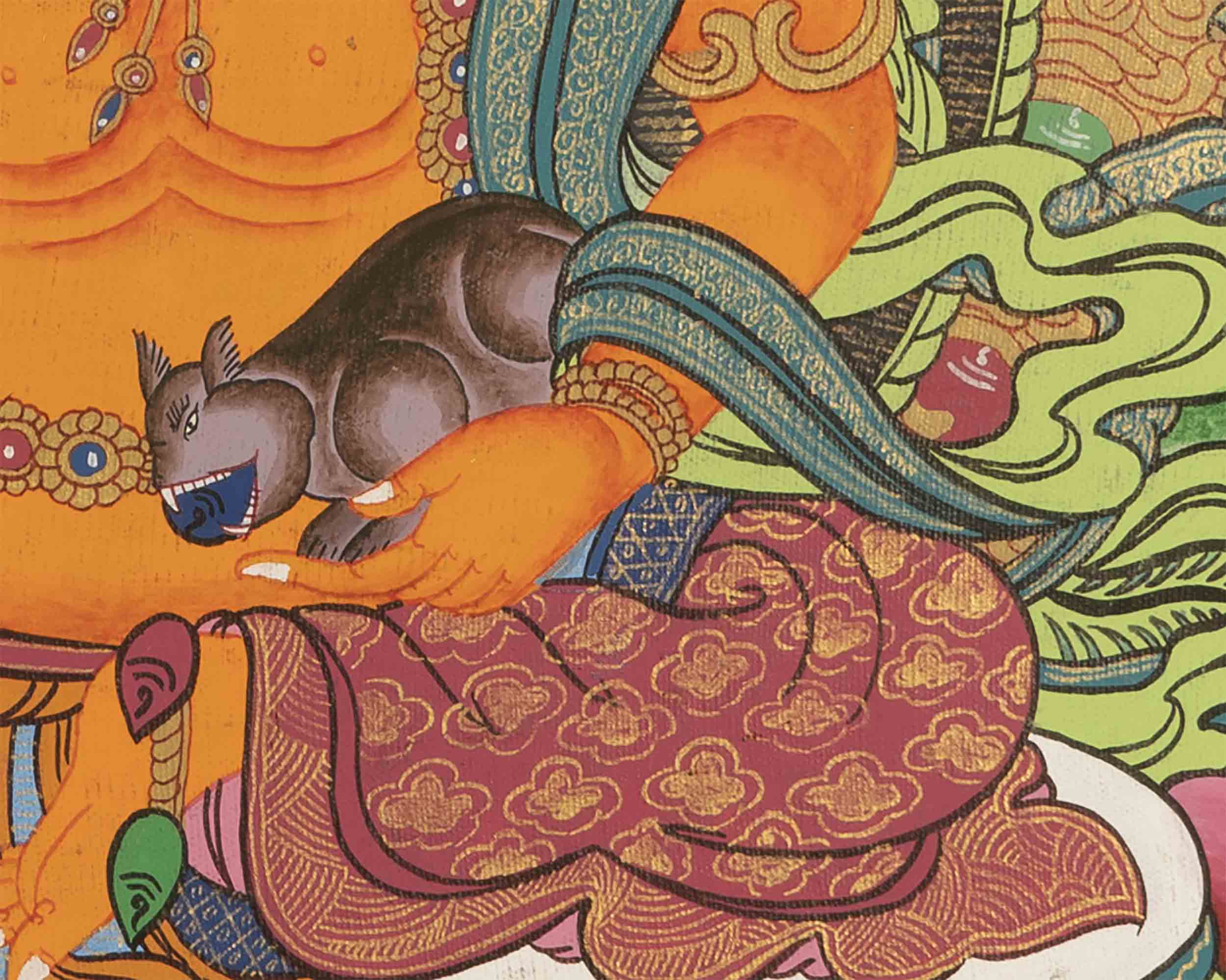 Jambala Kubera Thangka | Buddhist Wall Decors