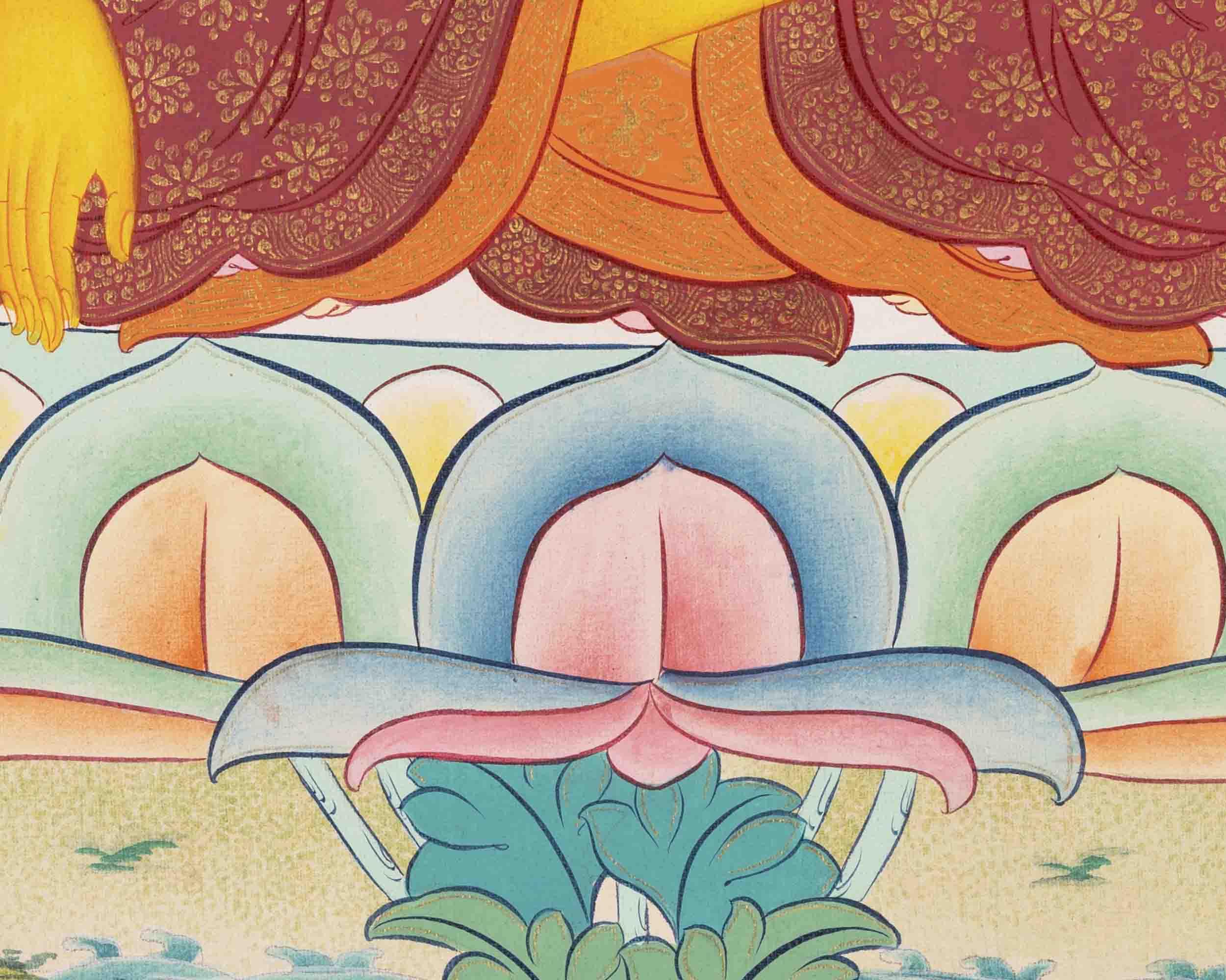 Shakyamuni Buddha Thangka | Traditional Tibetan Painting | Wall Decors