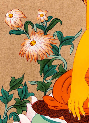 Shakyamuni Buddha Art, Tibetan Thangka Hand painted in Enlightenment Studio