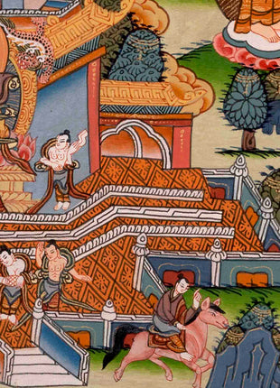 Life Story Of Gautam Buddha | Traditional Thangka Art | Wall Decors