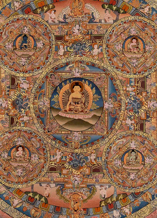 Beautiful Buddha Mandala Thangka | Sacred Wall Decor