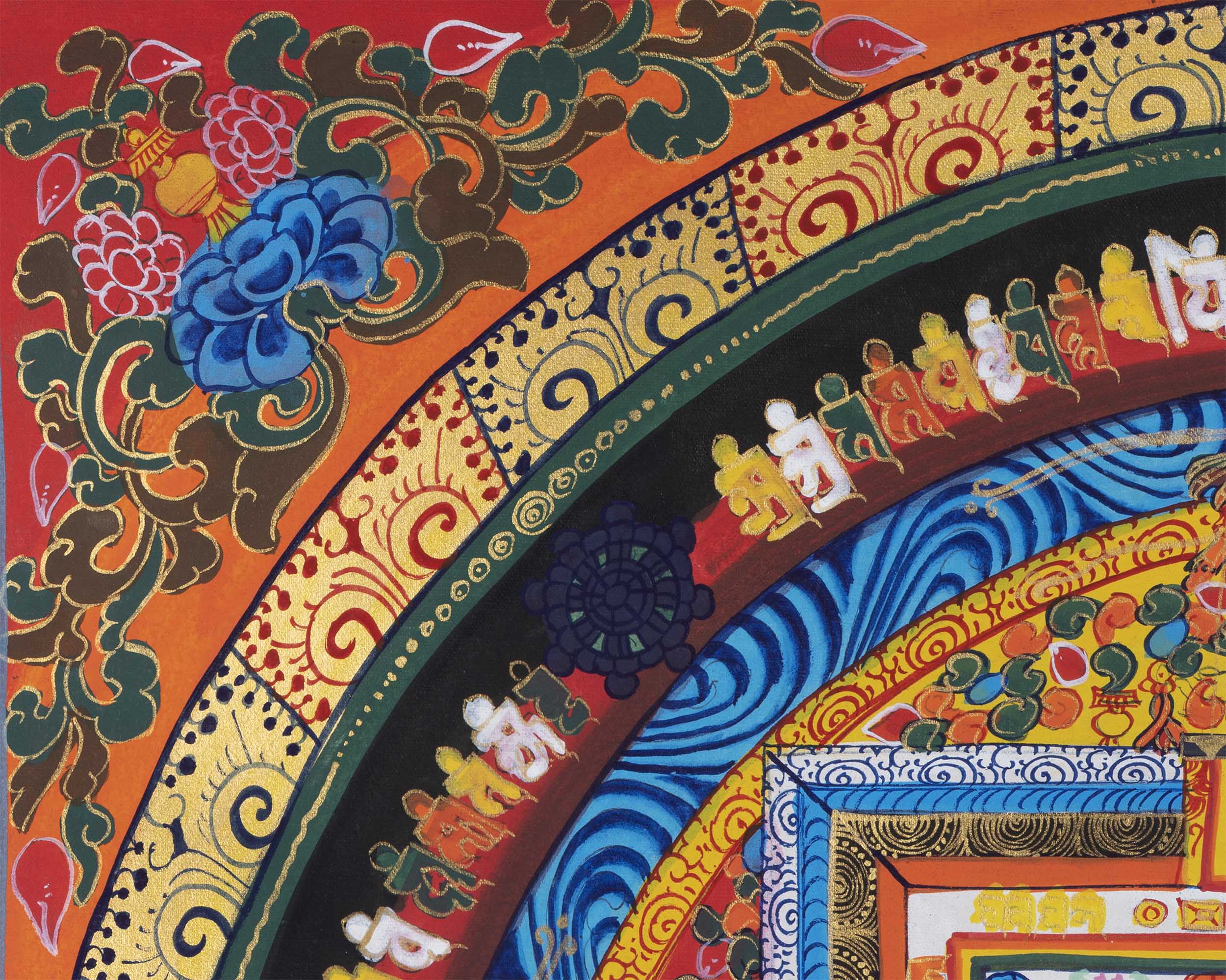 Kalachakra Mandala Thangka | Religious Buddhist Art