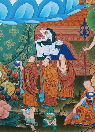 Buddha Shakyamuni Thangka, High Quality Giclee Canvas Print, Digital Print
