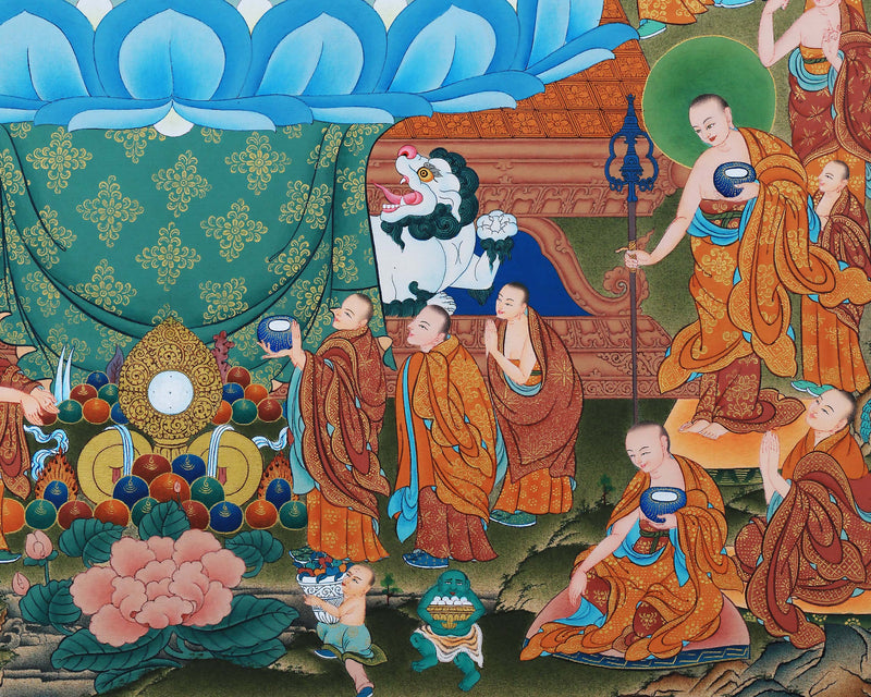 Buddha Shakyamuni Thangka, High Quality Giclee Canvas Print, Digital Print