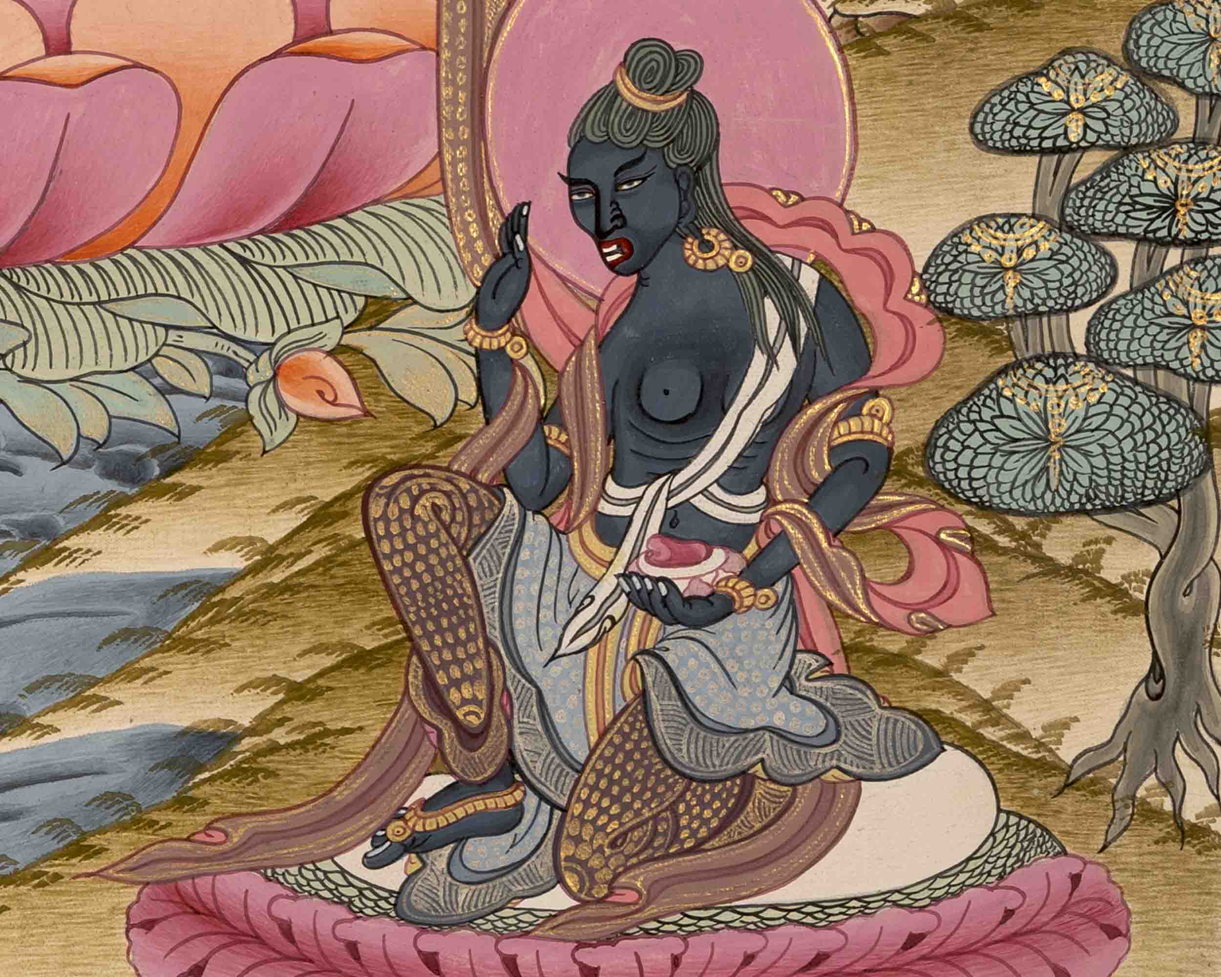 Green Tara Thangka Painting | Buddhist Gifts | Wall Decors