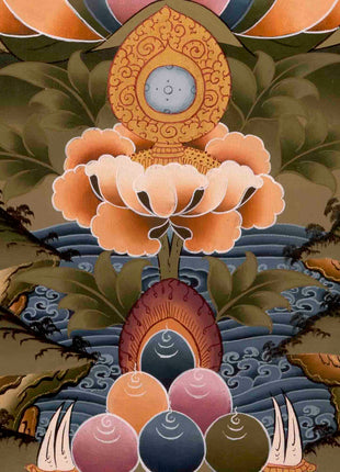 Amitabha Buddha Thangka | Religious Buddhist Art | Wall Decors