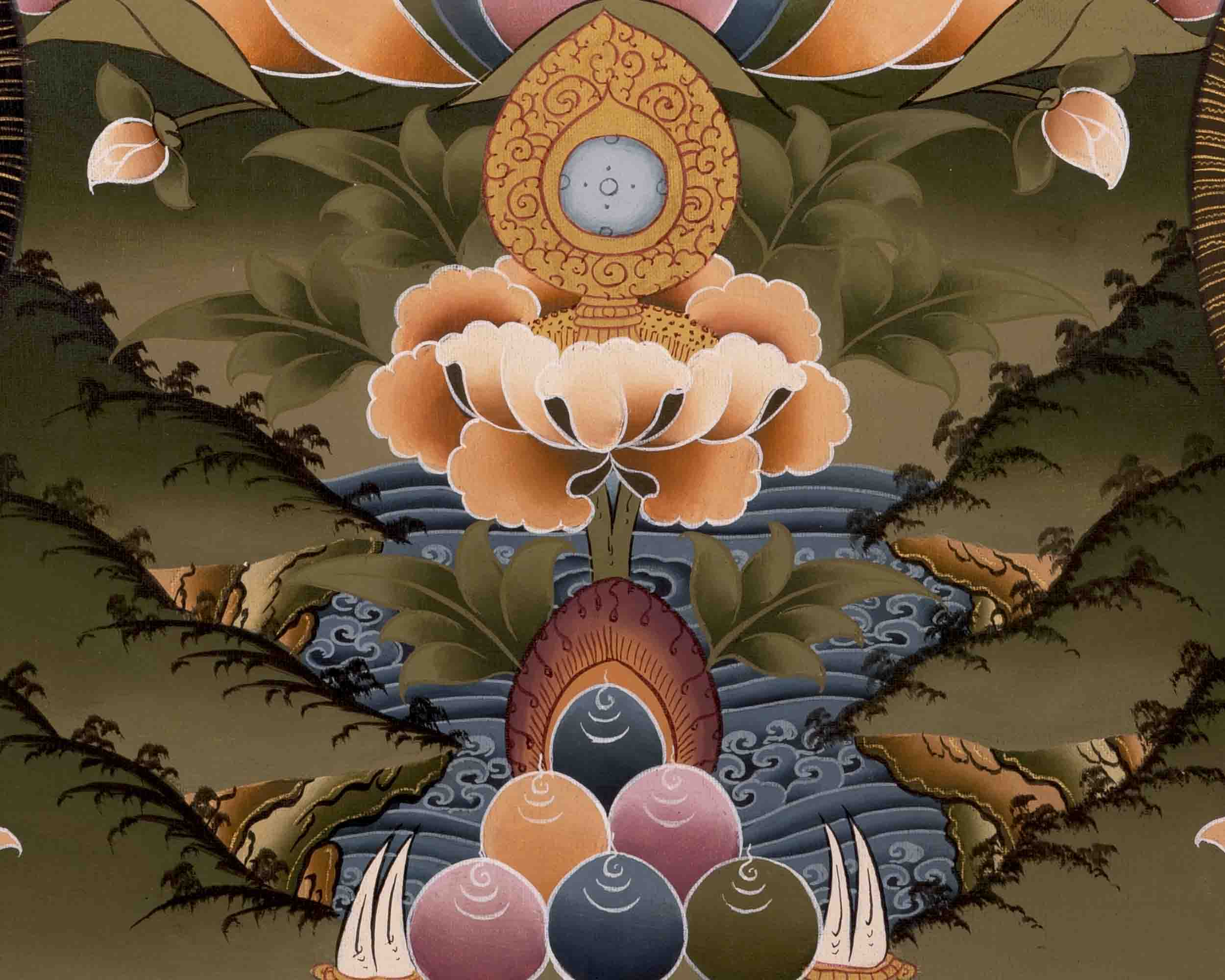Amitabha Buddha Thangka | Religious Buddhist Art | Wall Decors
