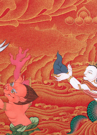 Dzambala Thangka | Buddhist Thangka Painting