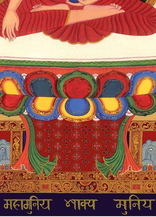 Tibetan Shakyamuni Buddha Thangka Print | Canvas Digital Print
