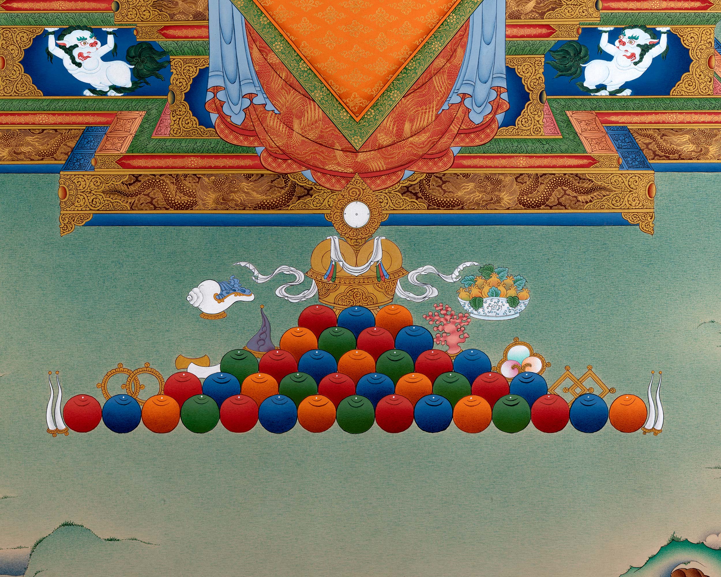 Medicine Buddha Thangka Print | Thangka Canvas Print