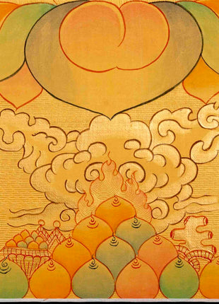 Full Gold Style Shakyamuni Buddha Thangka | Tibetan Buddhist Art