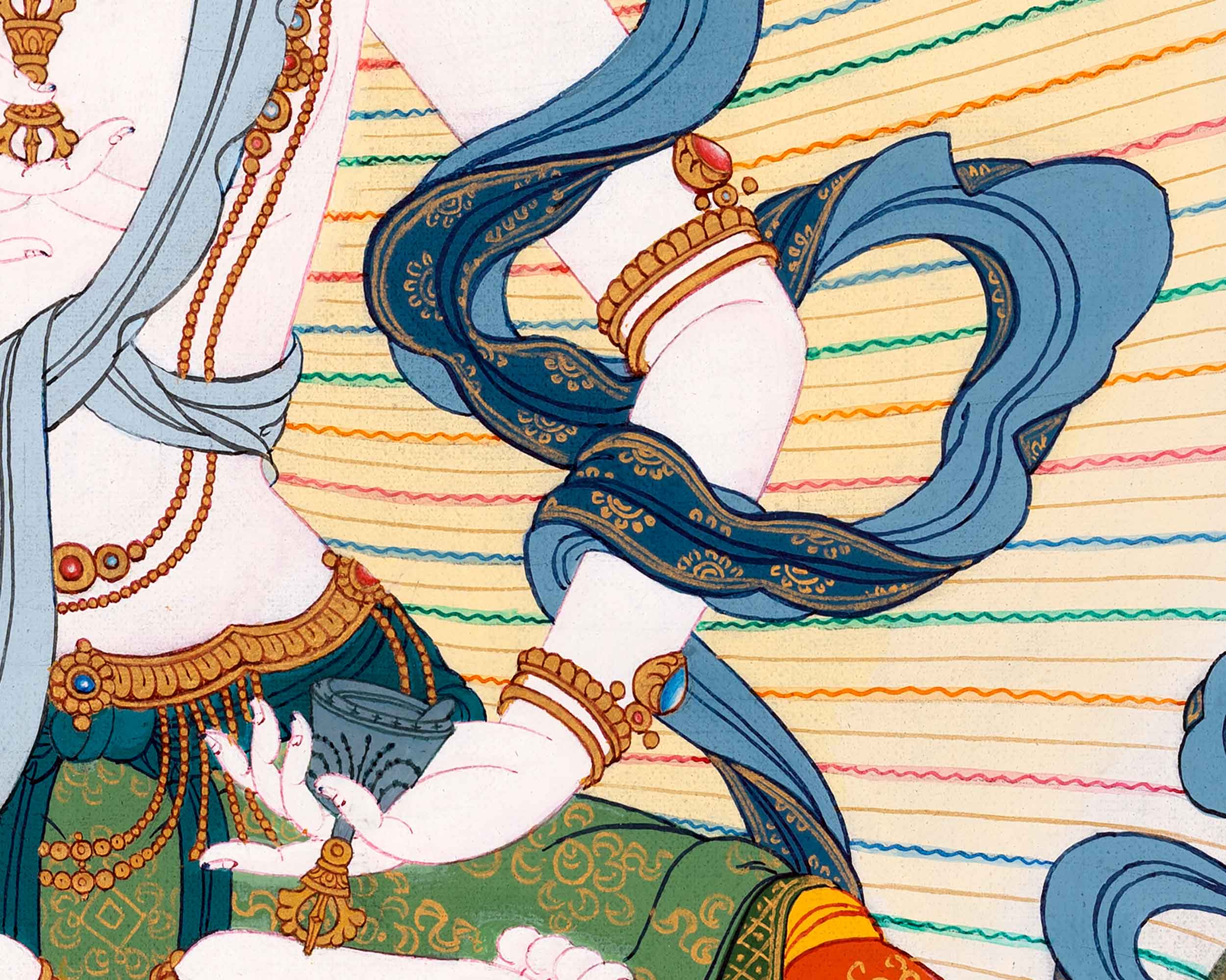 Vajrasattva, Dorje Sempa, Buddha Tibetan Thangka